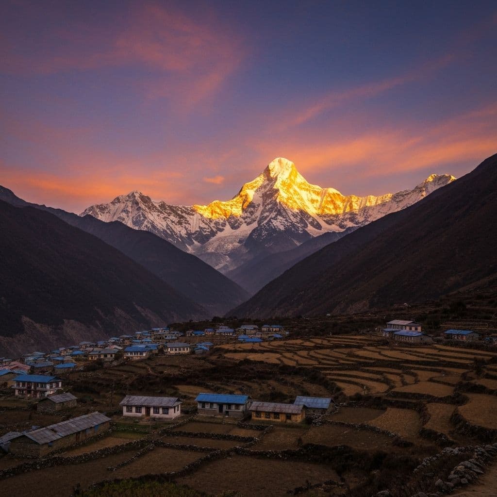 Sunrise over Ama Dablam